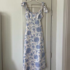 Zimmermann Tie Shoulder Midi Dress